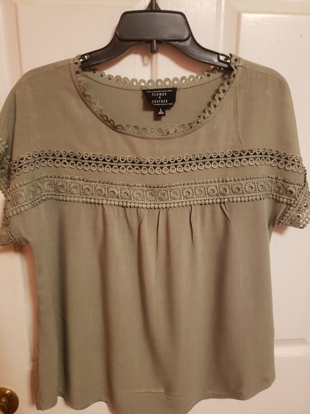 Olive green Summer Top.